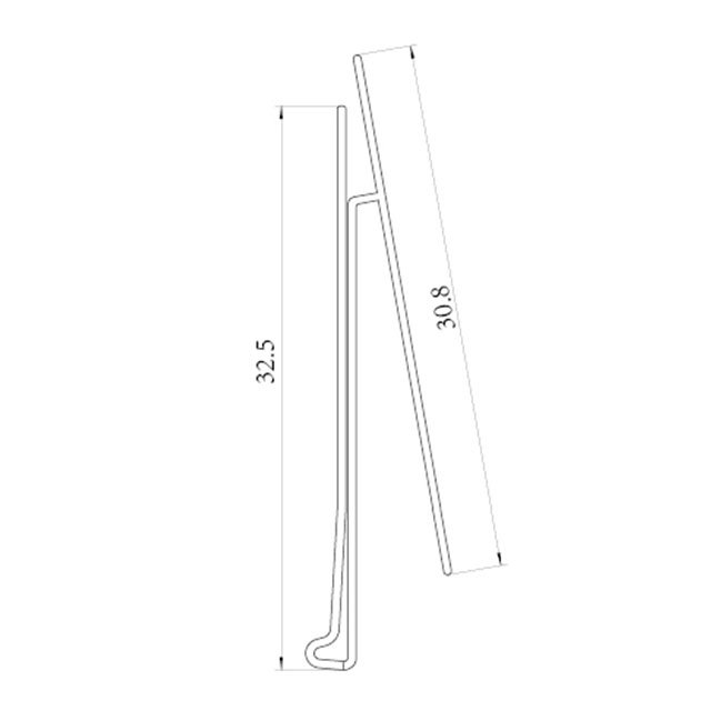 Clip on Economy Label Holder for shelf channel DS001