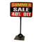 Metal Retail Sign Frame W/10" Fixed Stem 11X7" Black