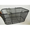 Black Wire Mesh Stacking Shopping Basket with Vinyl Handles 16" X 12" X 7" D WD-F03 