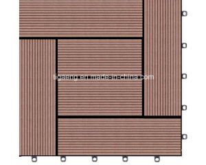 Azulejo de madera al aire libre del Decking del PE/suelo ULTRAVIOLETA anti de Outerior DIY WPC