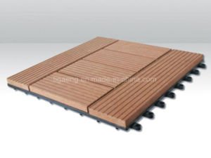 Azulejos al aire libre de la cubierta de WPC que se enclavijan DIY/suelo pl&aacute;stico de madera de goma de los deportes
