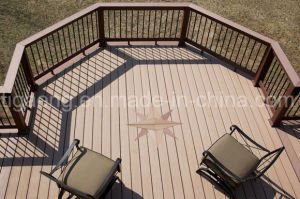 Suelo al aire libre resistente al fuego del Decking de la alta calidad WPC