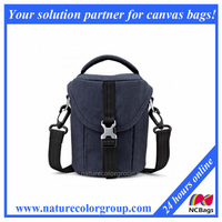 Stylish Polyester Camera Bag-Navy Blue