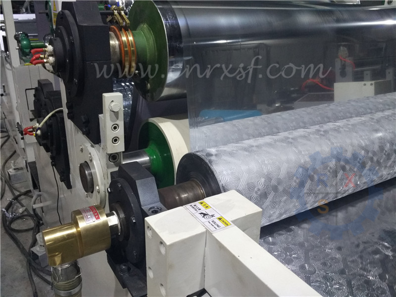 Multifunctional roll to roll lamination & embossing machine for PVC decorative film