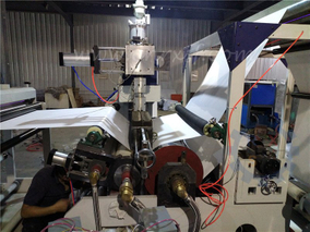 Paper and paper extrusion laminating machine for poker paper