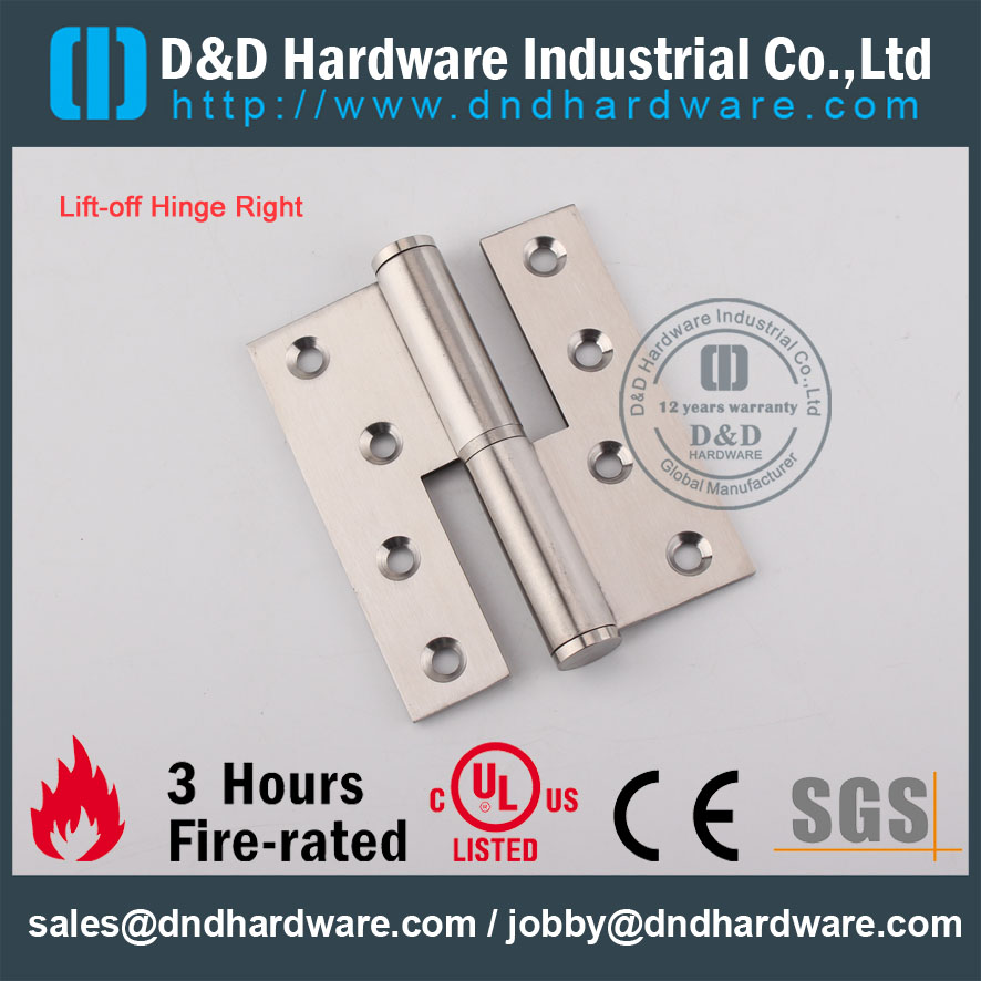 Acessórios de porta de aço inoxidável D & D Aço inoxidável Lift-off DDSS018