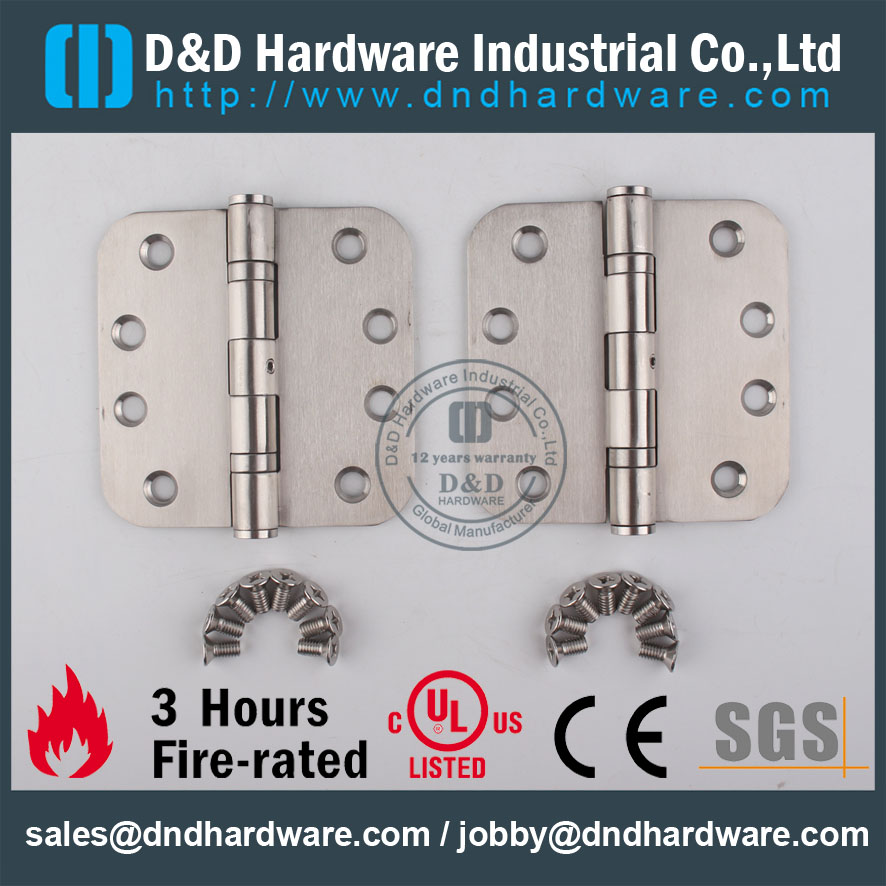 D & D hardware-metal porta de canto redondo dobradiça