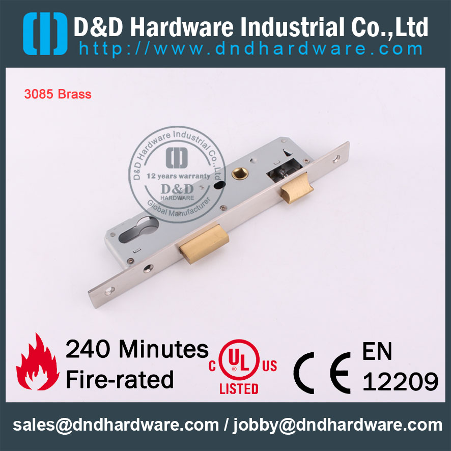 D & D Hardware-Porta Ajustando 3085 Bronze Mortise Lock DDML021