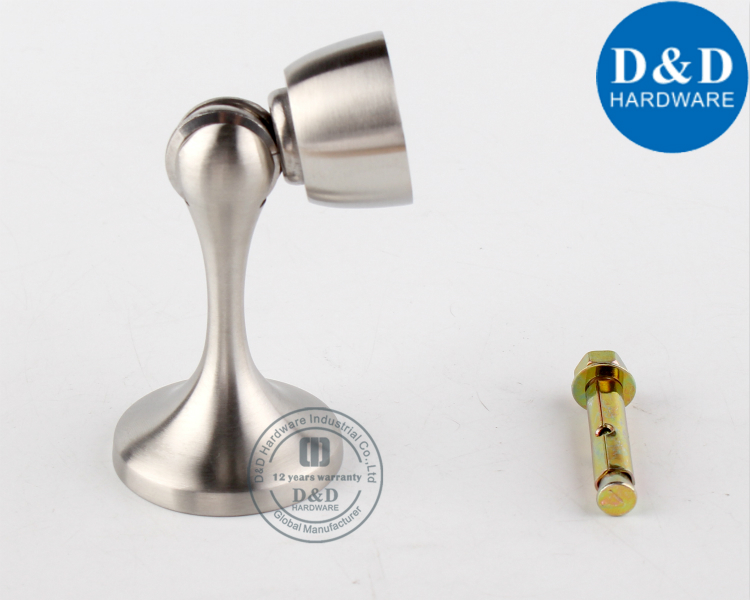 Aço Inoxidável Polonês Magnético Piso Da Porta Stop-D & D Hardware