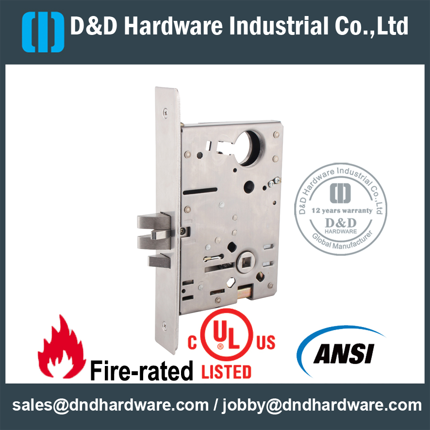 SS304 Grade 1 ANSI/BHMA Mortise Lock-DDAL31 F31