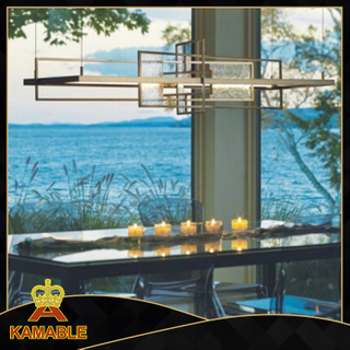 Металлический стеклянный подвесной светильник для обеденного стола (KAP6074) 