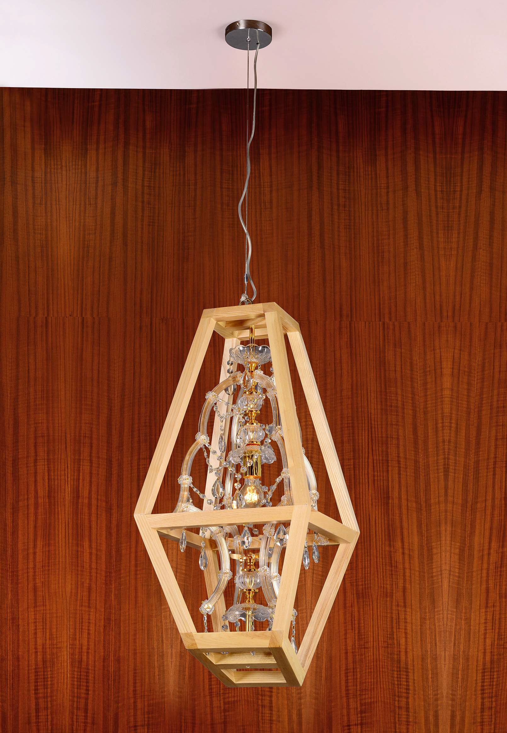 Подвесной светильник из хрусталя нового дизайна из дерева (KAMD8124-2-750)