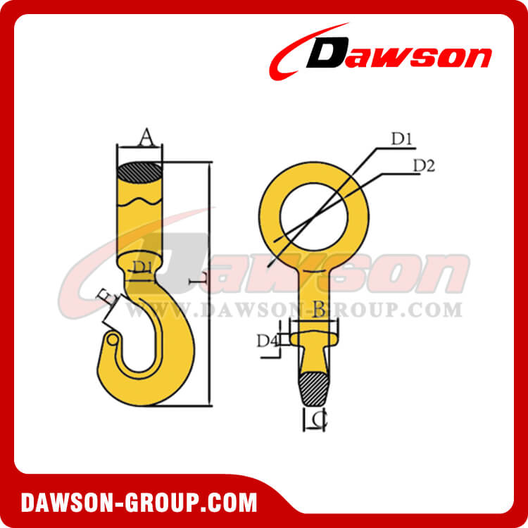 DS026 GANCHO DE GARGANTA TWIST EYE - DAWSON GROUP LTD.- PROVEEDOR FABRICANTE DE CHINA