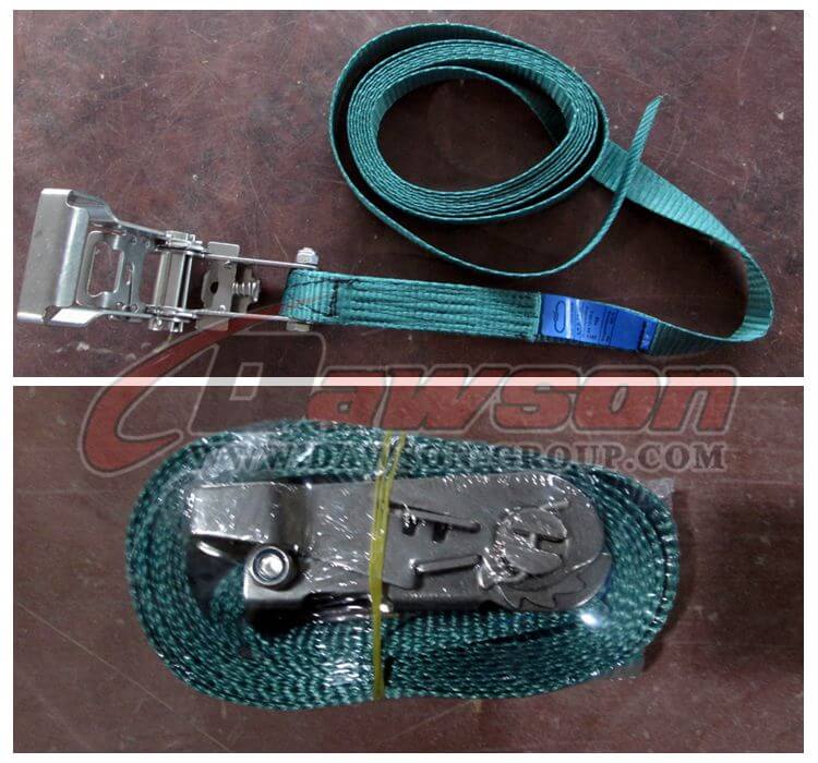8000kg x 15m Ratchet Tie Down Straps EN121952, 75mm Ratchet Cargo