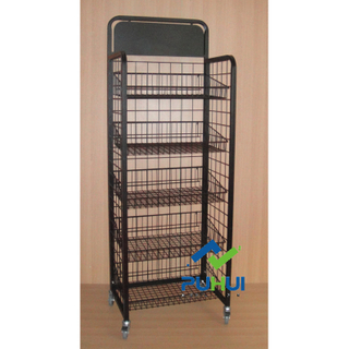 Mobile Floor Standing Metal Bulk Display Fixture (PHY315)