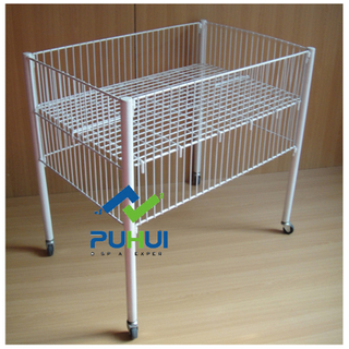 Movable Metal Wire Exposition Basket (PHY507)