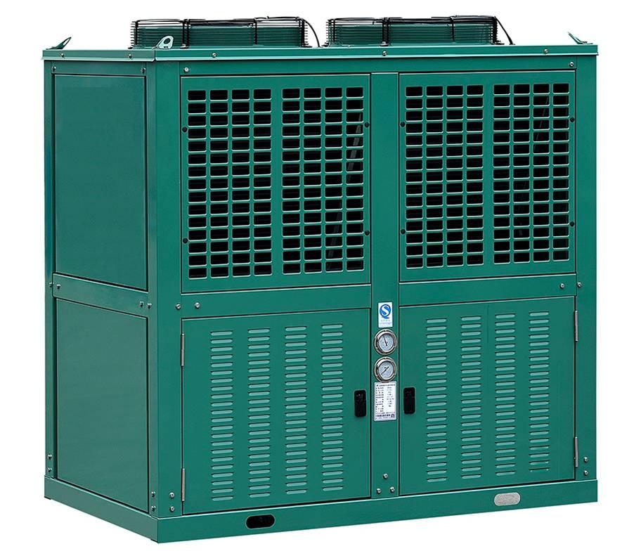 Green unit. Air cooled condensing Unit.  Box-Type condensing Unit. Box Type Bitzer Compressor. Air-cooled Condenser Technology.