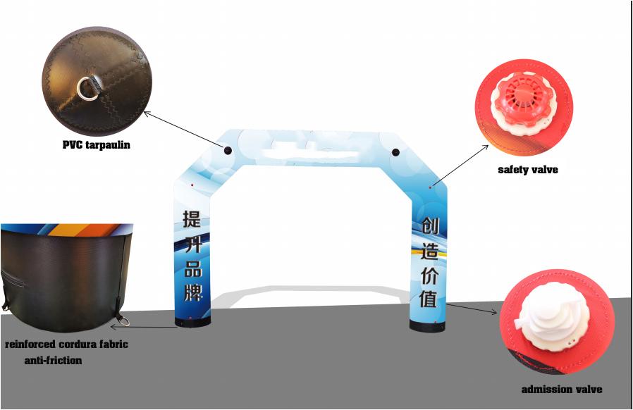 Waterproof Durable Advertising Outdoor Inflatable Arch Inflatable Advertising Arch