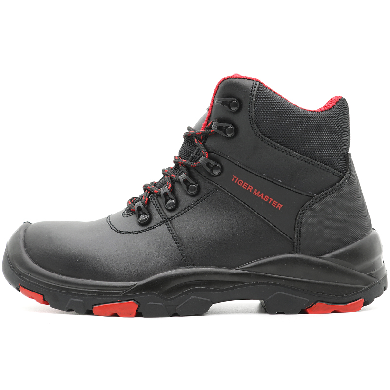 Black Oil Field Soft Rubber Safety Shoes Composite Toe