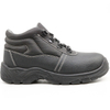 Black Leather Steel ToeCap Construction Site Safety Shoes for Men Work