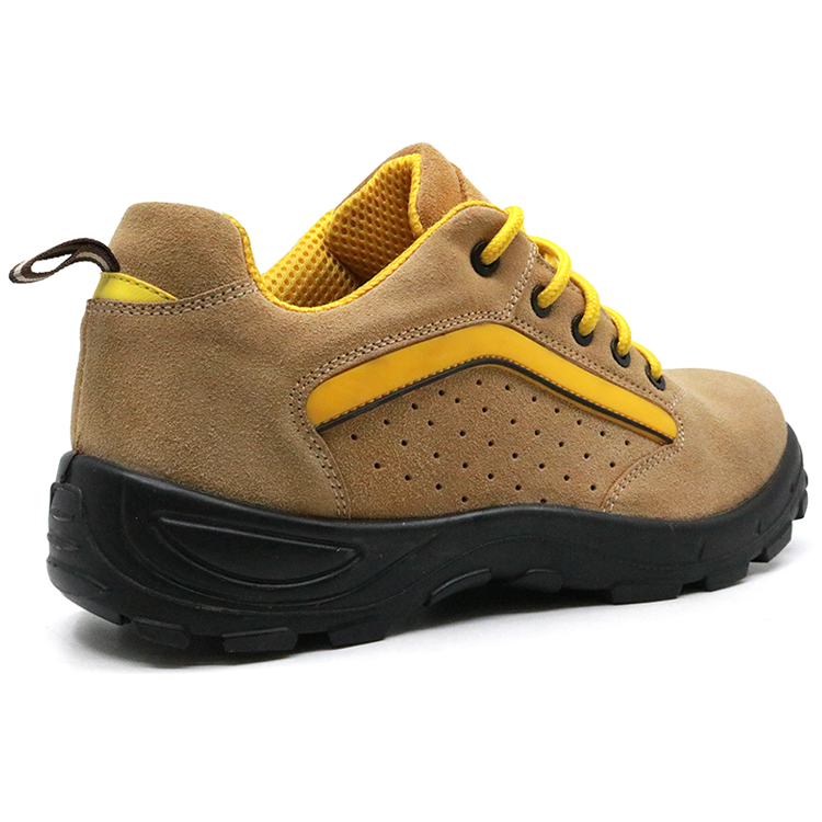 Suede Leather Puncture Proof Breathable Sport Type Safety Shoes Steel Toe