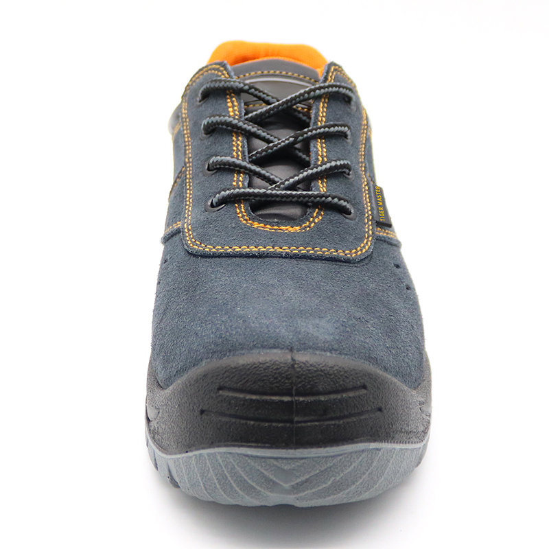 Anti Slip Suede Leather Sport Style Work Shoes Steel Toe