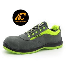 CE Verified Grey Suede Leather Composite Toe Anti Puncture Safety Shoes for Workshop