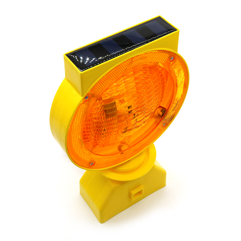PC Lens Road Safety Solar LED Barricade Light