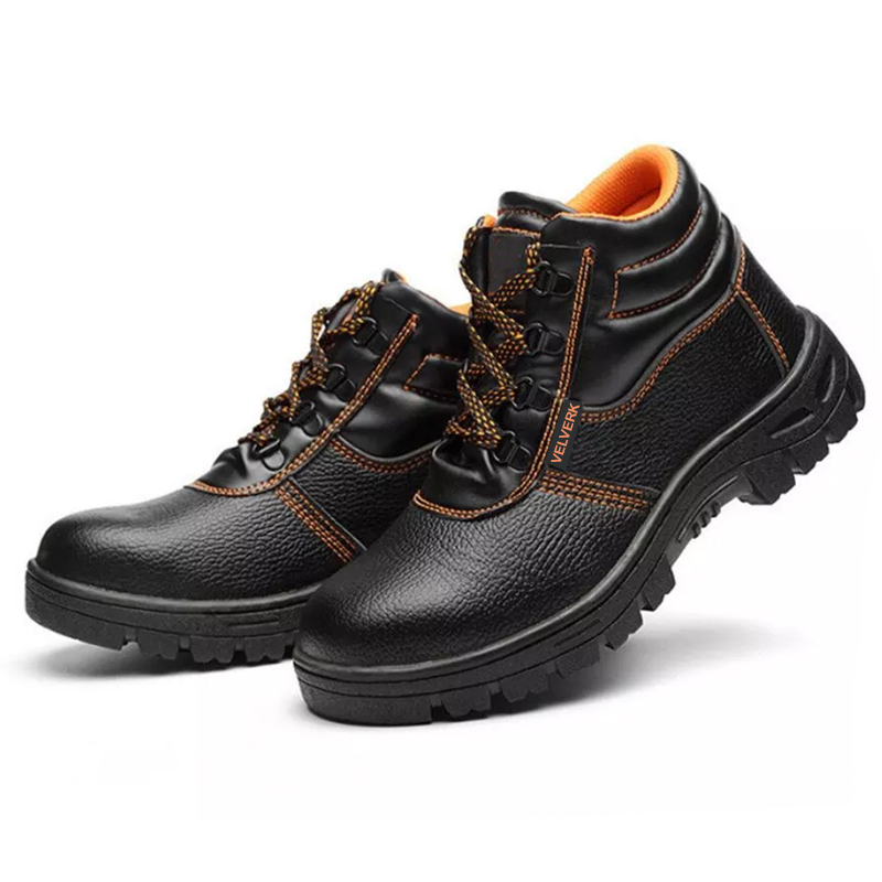 PU Upper Rubber Sole Middle Cut Safety Shoes Cheap