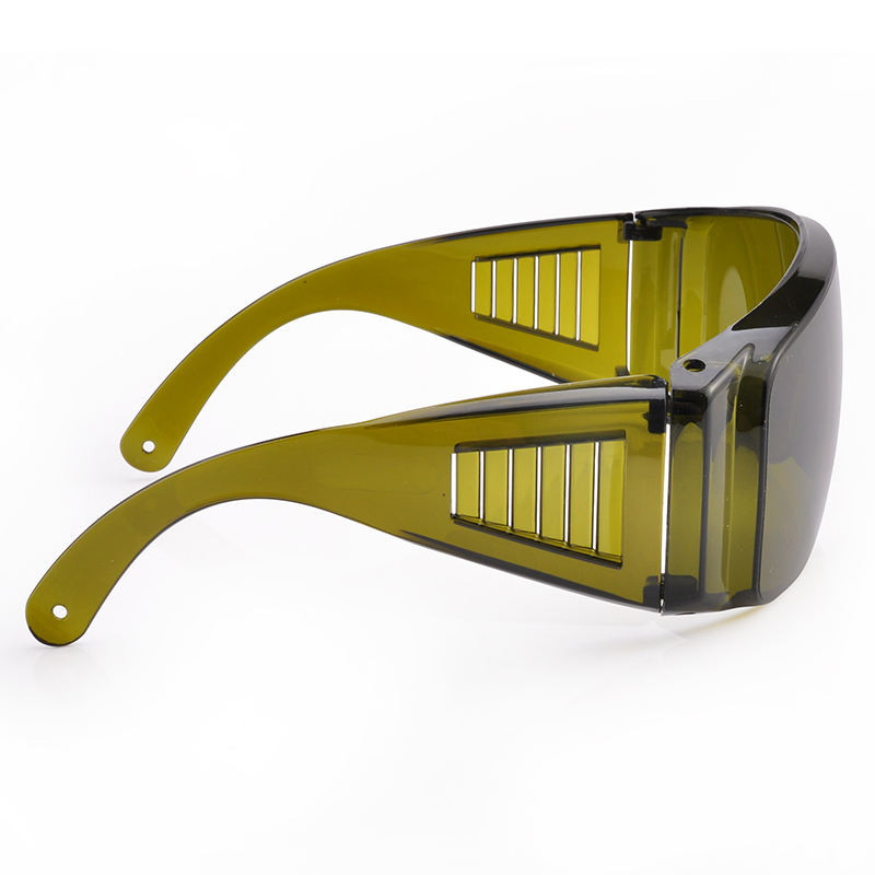 Anti Fog Anti Scratch Green Pc Lens Safety Glasses CE EN 166F