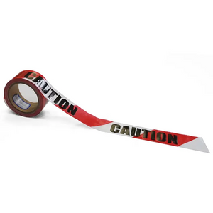 PE materials Danger warning caution tape red white