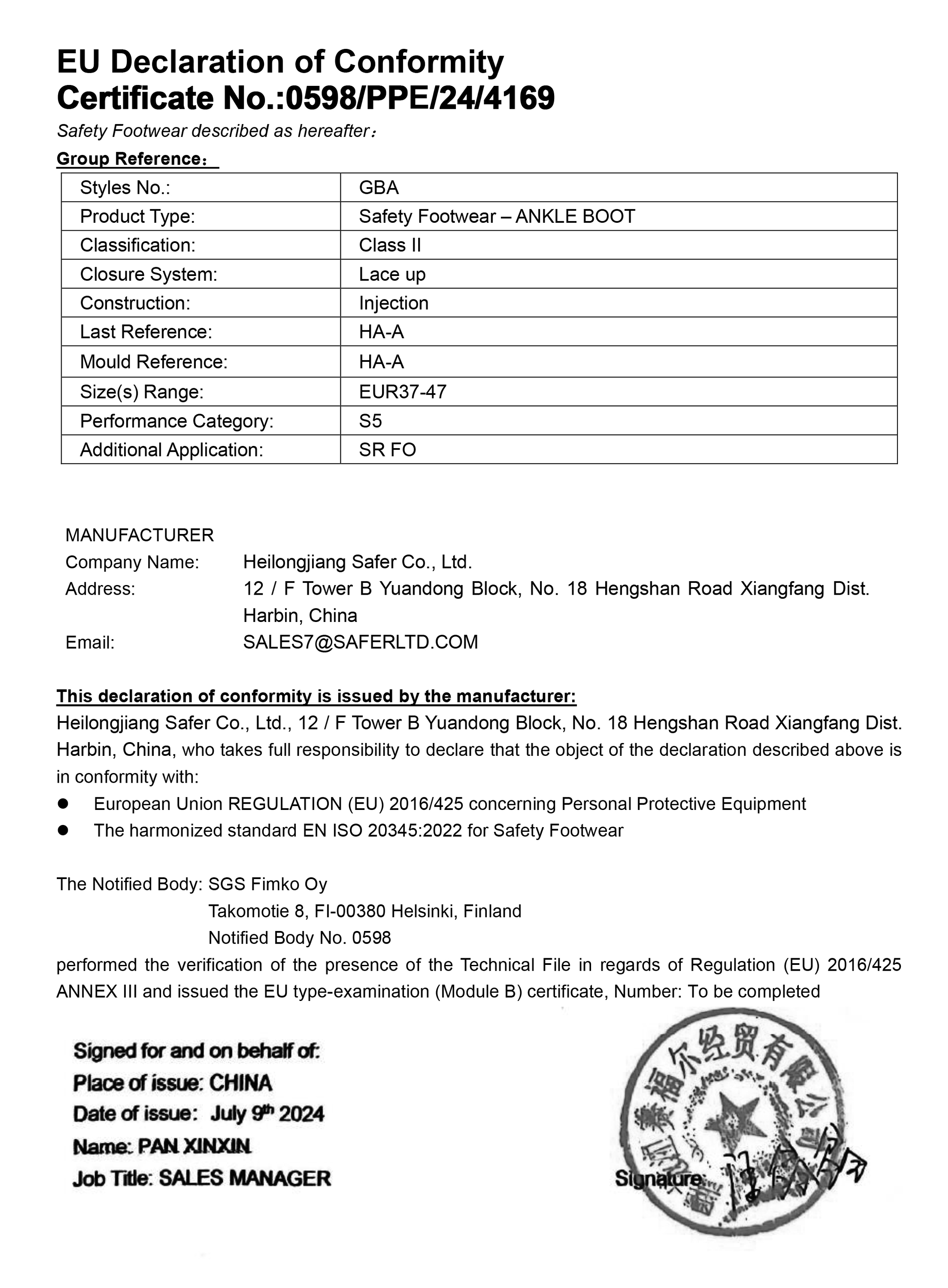 EU Declaration of Conformity-GBA