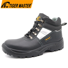 Black Leather Industrial Safety Shoes S3