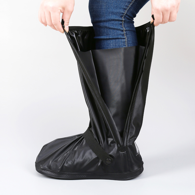 40 Cm Waterproof Motorcycle PVC Rain Boots Shoes Cover With Zipper