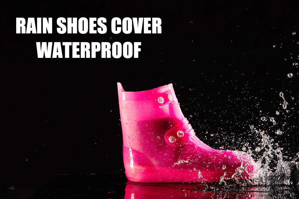 Waterproof Non-slip Pink Pvc Rain Shoes Cover