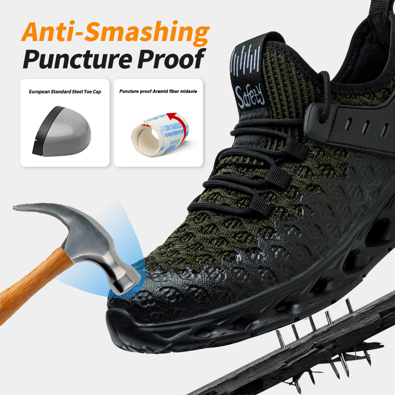 Anti-smashing Puncture Proof Sneakers Safety Shoes