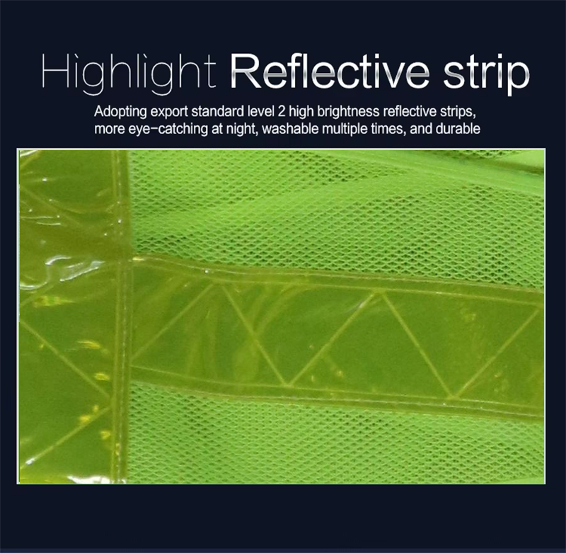 Green Mesh Netting Hi-vis Reflective Safety Vest for Construction