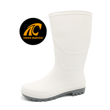 Waterproof White Pvc Rain Boots for Food Industry Non-slip