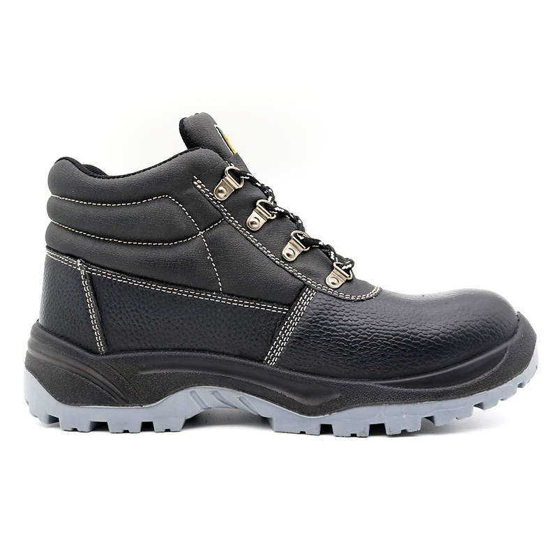 Fiberglass Toe Puncture Resistant Leather Safety Boots for Construction