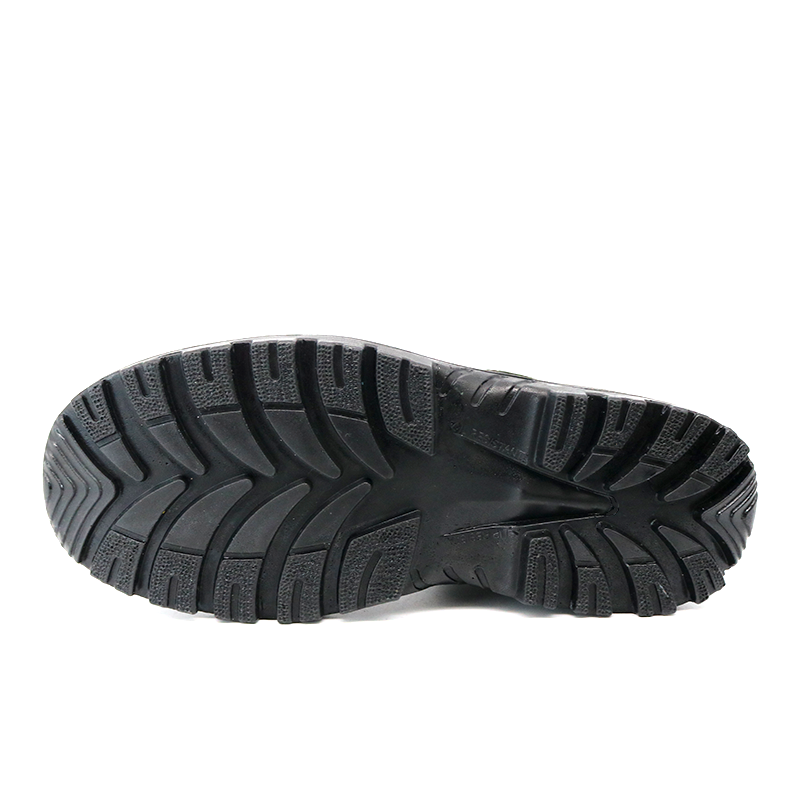 Genuine Leather Fiberglass Toe Safety Shoes Black
