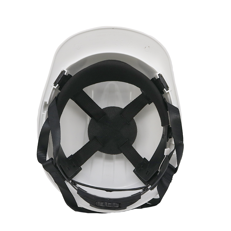 White HDPE Reflective Construction Engineer Safety Helmet