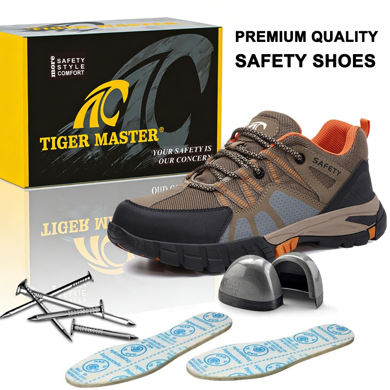 Anti-slip Steel Toe Fashion Work Safety Shoes Rubber Sole