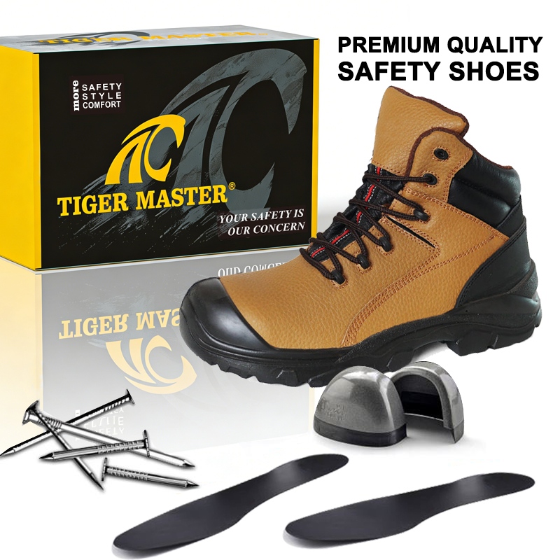 Steel Toe & Mid-sole Leather Industrial Safety Boots 