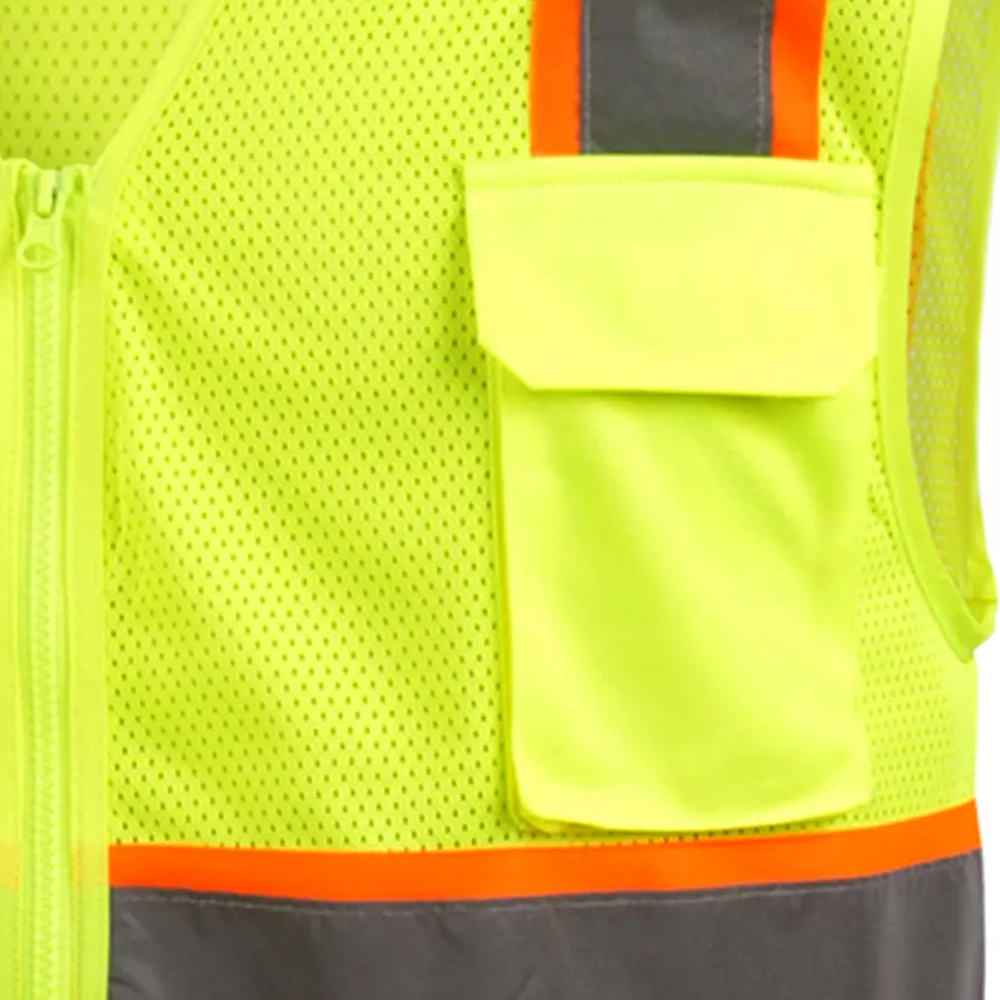 Multiple Pockets High Visibility Reflective Mesh Safety Vest