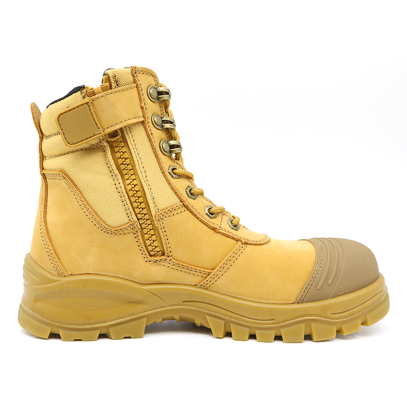 Nubuck Leather Work Safety Boots with Fiberglass Toe