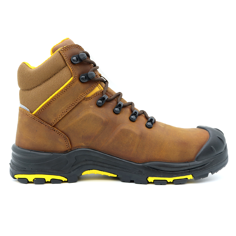 Crazy Horse Leather Waterproof Safety Shoes High Quality