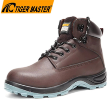 EU Steel Toe Brown Leather Safety Boots for Men