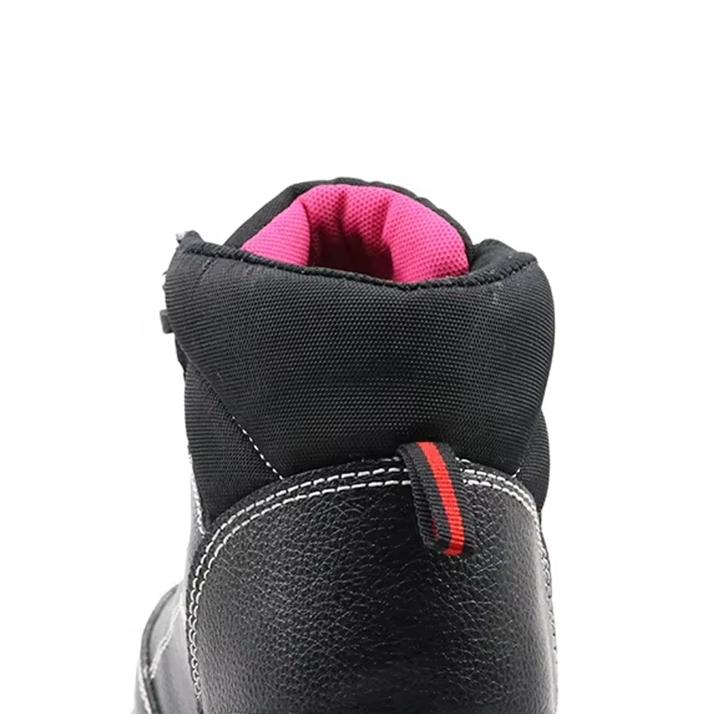 Mid Cut Leather Industrial Safety Shoes for Women with Steel Toe