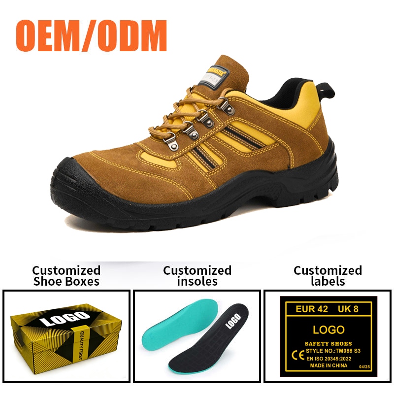Anti-smash Steel Toe Suede Work Shoes Safety