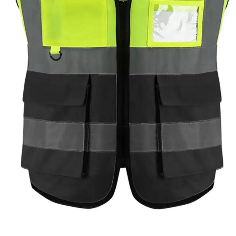 High Visibility Reflective Safety Vest Multiple Pockets